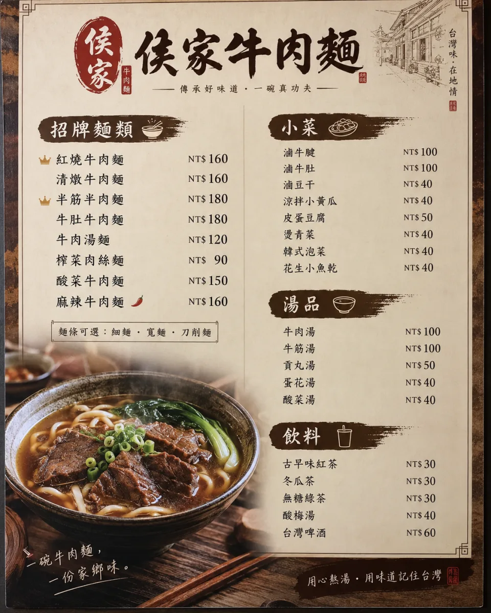 店家菜單